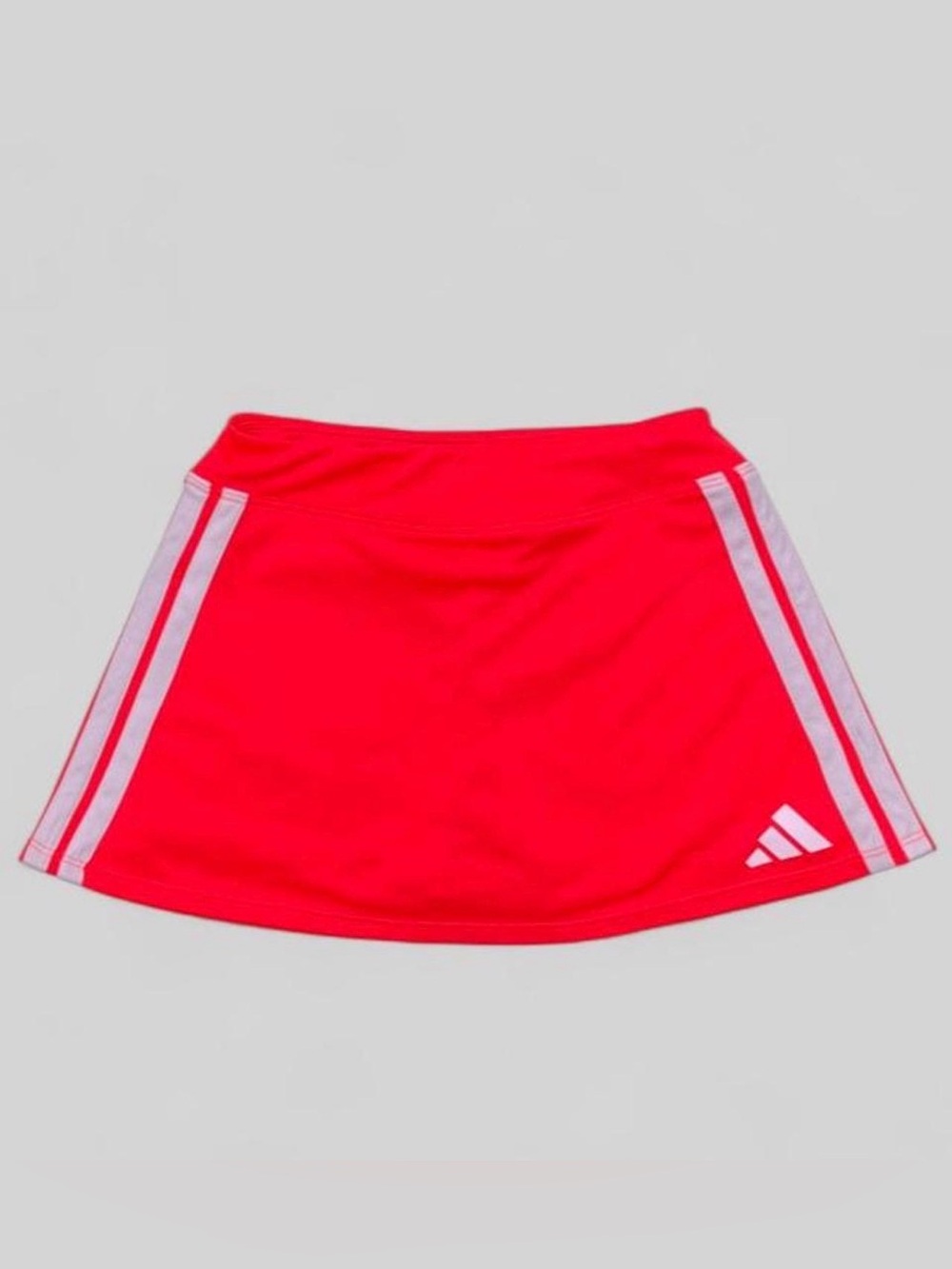 Adidas women red Athletic Skort with Stripes